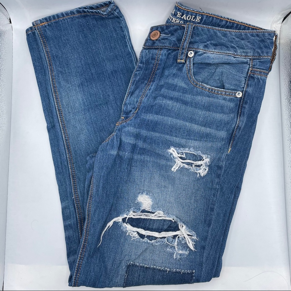 American Eagle Outfitters Blue White Skinny Jeans